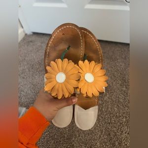 Vintage Jack Rogers Velcro Flower Sandals